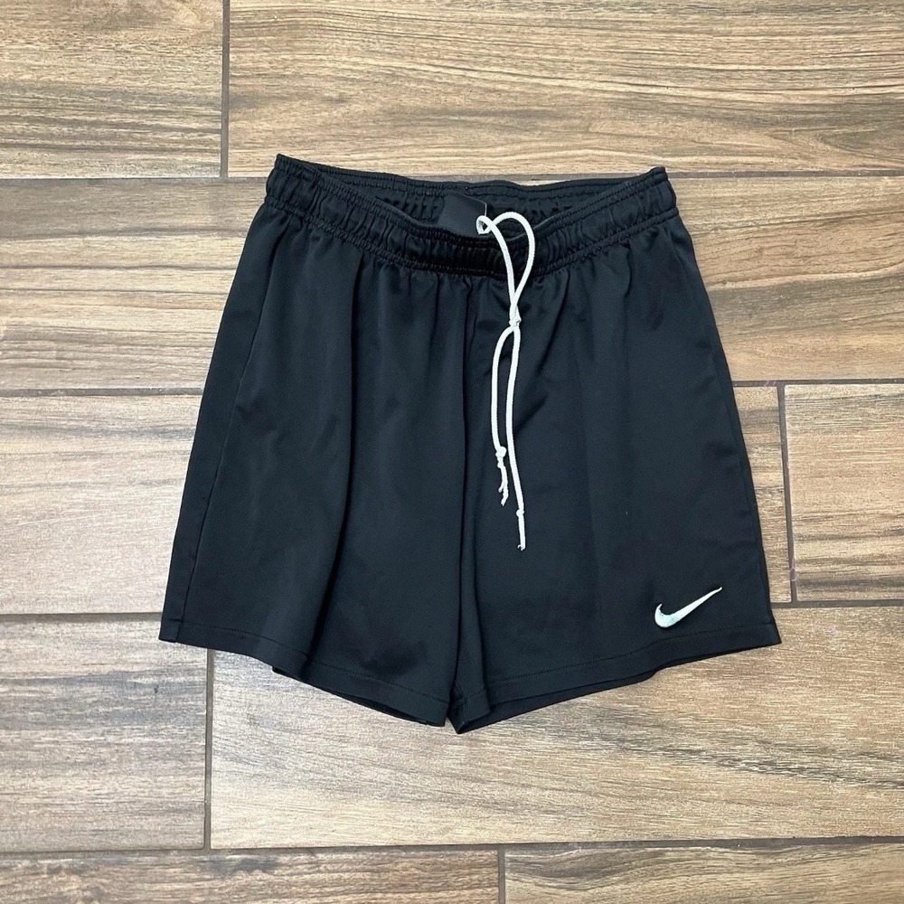 Nike Dri-FIT Kids Small Black Athletic Basketball Shorts Swoosh Logo